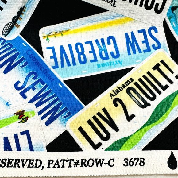 License Plate Fabric by Debra Gabel for Timeless Treasures Fabric - BTY - Picture 5 of 5